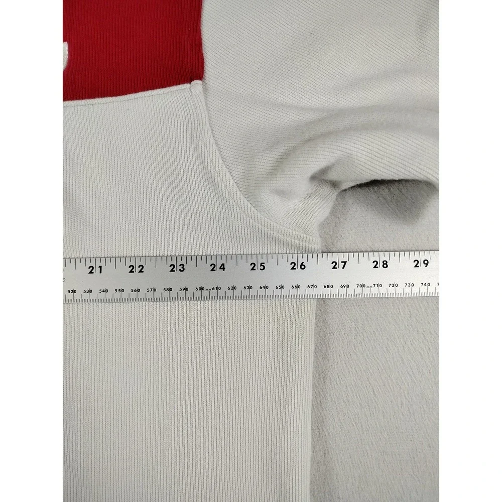 Vintage Phat Farm PF 92 Sweater Mens Large Gray‎ White Red Colorblock Streetwear